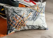Scribble Oblong Cushion Bedding Boys Girls Pillow Kids Art Artist Drawing New