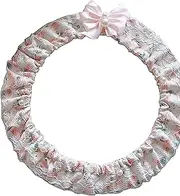 Langjitianya Cross Stitch Hoop Grime Guard Embroidery Needlework Handiwork Grime Guard, White, Round, Fabric, Diameter 7.87"-17.72" (8-17.72")