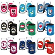 NRL Heritage Set of 2 Can Shaped Glasses and Can Cooler Gift Set - Choose Team