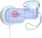 ESR for AirPods Pro 2 Case, Compatible with AirPods Pro Case 2nd/1st Gen (2023/2022/2019), Designed for MagSafe, Magnetic Lid Lock, Full Drop Protection Cover with Lanyard, Pulse Series, Light Blue