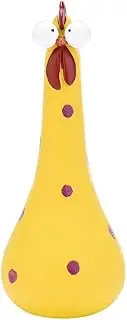 Silly Chicken Garden Decor Funny Chicken Statues for Yard and Garden Art Decorations Cute Concrete Chickens with Long Neck Big Eyes Lawn Ornaments and Statues (Yellow)