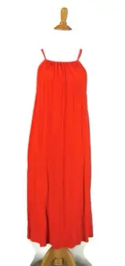 SPLENDID Dress S SD10440RT Midi Fiery Red Rayon $138 NWT NEW