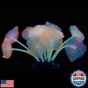 Uniclife Silicone Coral Plant Decorations Glowing Artificial Ornament for Fis