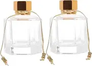 ZUNOXAZ 2Pcs Versatile Aroma Diffuser Bottles Chic Essential Oil Holders for Home Decor Scented Liquid Storage for Living Bedroom More