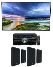 Technical Pro DV4000 4000w Home Theater DVD Receiver+(4) 5.25" Wall Speakers