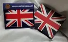 Union Jack British Flag Printed Wallet Handcrafted Bi-Fold Men's Vegan Leather