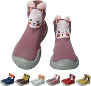 [outfit spring] Baby Sock Shoes Baby Slipper Socks, Anti-Slip Pre Walkers Baby Shoes, Toddler Sock Shoes with Rubber Sole, Soft Knit Baby Boy Girl First Walking Shoes Indoor Outdoor 6-36 Months