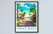 Venice Beach Travel Print Wall Art Venice Beach Wall Hanging Home Dcor Venice