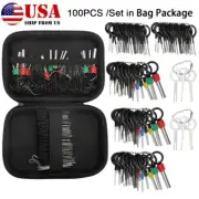 100Pcs Car Universal Pin Extractor Puller Terminal Removal Kit Tool with Bag (for: Porsche)