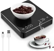 Handmade Coffee Scale,Digital Coffee Scale with Timer,3KG Rechargeable Electronic Scale, Multi Mode Digital Kitchen Scale,High Precision Coffee Kitchen Scale with LED Invisible Screen