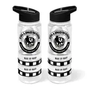 Collingwood Magpies AFL 2025 Design Tritan Drink Water Bottle with Wrist Bands