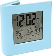 PerGar Digital Alarm Clock, Digital Alarm Clock with Solar & Battery Dual Power, Accurate Temperature Humidity Monitor, Solar Alarm Clock with Easy to Read Color Display (Blue), PerGarqvhzb65kut-11