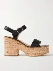 [Gabriela Hearst] Gabriela Hearst - Sardis Leather Platform Sandals - Black - IT39 IT 39 Black