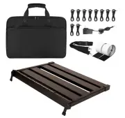 Guitar Pedal Board with Built-in Power Supply & Carry Bag 20.5" x 13.8"