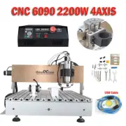 4-axis CNC 6090 Router Milling Engraving Machine 2200W USB DIY Cutting Machine