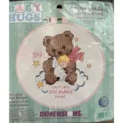 NIB VTG Dimensions Dreaming Birth Record Counted Cross Stitch Kit Angel 72561