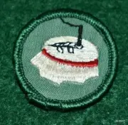 GIRL SCOUT BADGE - NEEDLECRAFT - CHEESECLOTH BACK - FREE SHIPPING