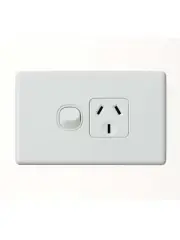 Beacon Lighting Lucci Power Gravity Single 10A GPO Only in Matte White