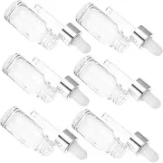 Outanaya 10Pcs Refillable Glass Dropper Bottles for Essential Oils and Perfumes Transparent Containers with Silver Caps for Travel Aromatherapy and Makeup Storage