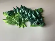 Articulated Baby Crystal Dragon Wyvern 5.5 inch Green Gradiant