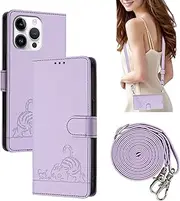 [BEENTRYS] Leather Wallet Case for OnePlus 11 Cover,Cat Pattern Card Holder Slots Stand Kickstand RFID Blocking Magnetic Closure PU Flip Folio Shockproof Phone Case-Purple