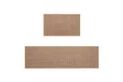 ZUNI 2PCS Kitchen Mats Non Slip Anti Fatigue Door Rugs Floor Mat Beige