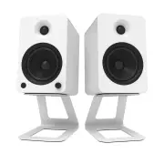 Kanto SE6W Elevated Desktop Speaker Stands for Large Speakers - Pair, White