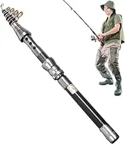 Portable Fishing Rod | Ice Fishing Pole,Lightweight Carbon Stream Creatures Catching Wand for Beginners
