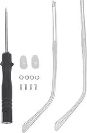 Eyeglass Replacement Arm, Glasses Arm Replacement Sunglasses Replacement Parts, Eyewear Leg Metal Eyeglass Replacement Arm Eyeglasses Temple Kit with Pair of Nose Pads and Screws