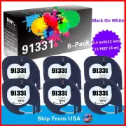 6-Pack label maker refills 91331 for Dymo LetraTag 2000 XR LT-100T