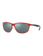 [Ray-Ban] 0RB4394M Polarised Sunglasses In Matte Red