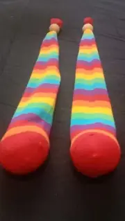 Sun Poi - Rainbow - Handmade Aust - Practise Poi -Circus.Festival.Spin.Twirl