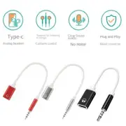 Headphone Jack Adapter 3.5mm to Type C Analog Audio Male To Female Audio C F9K9