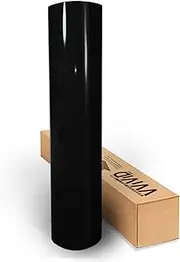 Black High Gloss Realistic Paint-Like Microfinish Vinyl Wrap Roll with VViViD XPO Air Release Technology (1.5ft x 5ft)