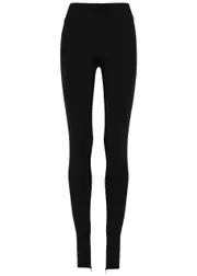 Aexae Split-hem Stretch-jersey Leggings - Black - L (UK 14 / L) L (UK 14 / L)