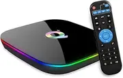 Android TV BOX, Q PLUS Android 10.0 TV BOX 2GB RAM/16GB ROM H616 Quad-Core Support 2.4Ghz WiFi 6K HD DLNA 3D Smart TV BOX