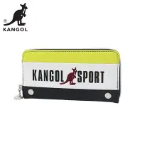 在飛比找Yahoo!奇摩拍賣優惠-KANGOL SPORT 黃色款 皮革 長夾 皮夾 錢包 K