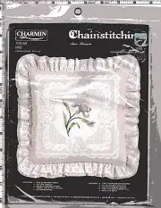 "Iris" Janlynn Charmin Ann Benson Chainstitching Kit # 35-69 14" x 14" Pillow