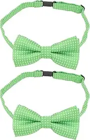 [Healeved] Patrick's Day Festival Kids Bowties Dot Pattern Cravat Decor Neck Tie for Boys Girls