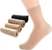 [TYKGD] Women's Socks 4 Pair Women Velvet Socks Female Socks Summer Thin Silk Transparent Ankle Sox Women's Socks