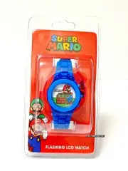 Super Mario Watch Kids Boys Digital Wristwatch Flashing Lights Reloj Nintendo
