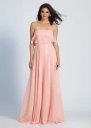 V814 DAVE & JOHNNY A4736 SZ 14 BLUSH $195 V62 FORMAL GOWN DRESS