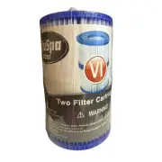 NWB Bestway SaluSpa Xtras Two Filter Cartridges For Spa's and Pools #58323E