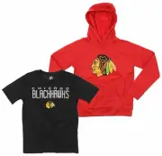 OuterStuff NHL Youth Chicago Blackhawks Team Performance Hoodie Combo Set