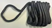 Four 5/8" x 25 ft black double braid nylon dock lines