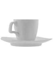 10 Strawberry Street Set of 6 Aurora Square Demi Cups & Saucers