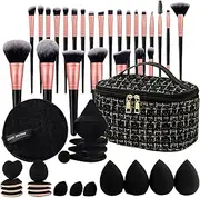 Travel Makeup Brush Set, Eyeshadow Blush Brushes Makeup Accessories, Stylish Lightweight Cosmetic Tools for Women Mom Daughter Daily Use Travel