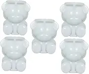 Alipis 5pcs Bear Ice Mold Handmade Silicone Ice Cube Trays for Whiskey Cold Drinks Cocktails