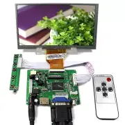 For Raspberry Pi HD VGA 2AV LCD Controller Board 7" AT070TN92 LCD Screen