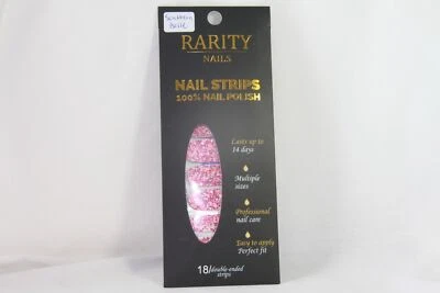 Nail Polish Strips (18 double ended) (new) SOUTHERN BELLE - BRIGHT PINK SPARKLES